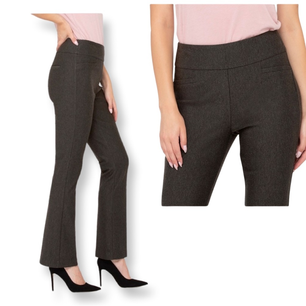 Ricki's Ultimate Miracle pull on tweed mid NWT rise bootcut pants Sz US 8